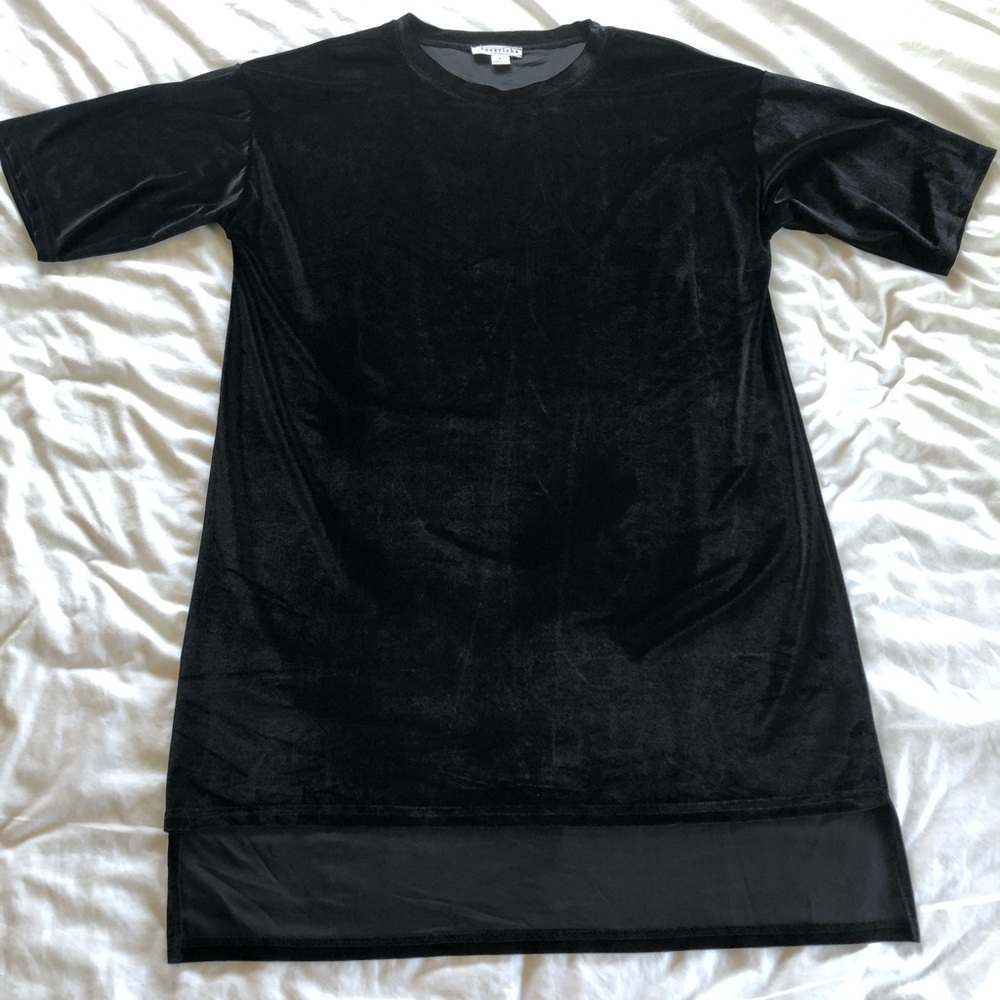 Black Velvet T-shirt Dress (brand new, never worn)